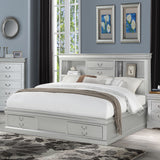 Louis Platinum Finish Philippe Iii Queen Bed