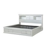 Louis Platinum Finish Philippe Iii Queen Bed