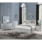 Louis Platinum Finish Philippe Iii Queen Bed