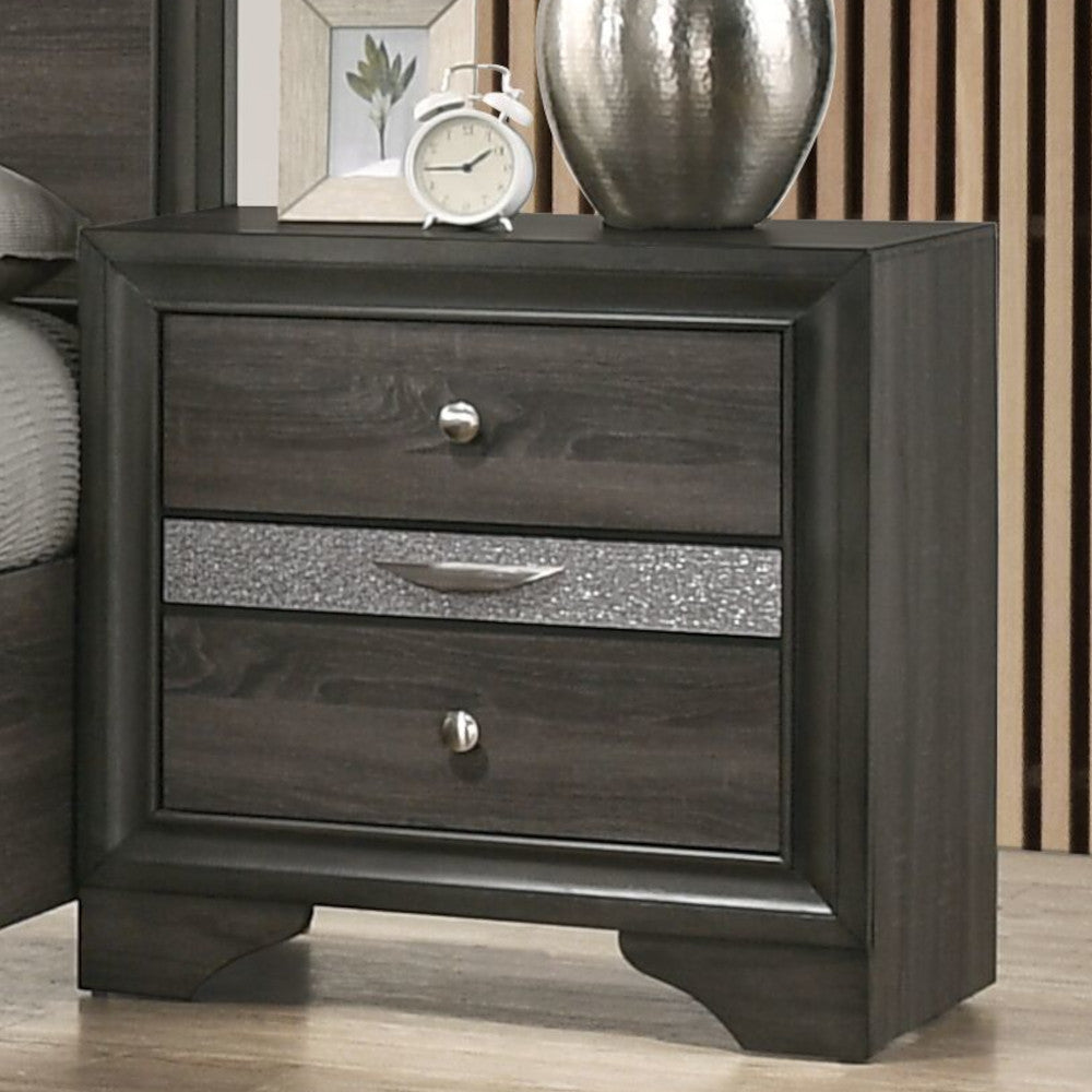 Naima Gray Finish Nightstand