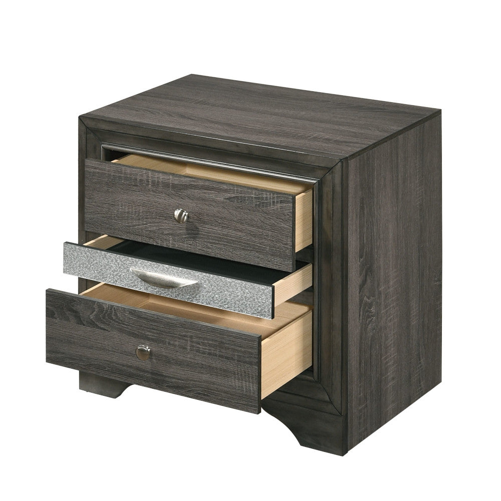 Naima Gray Finish Nightstand