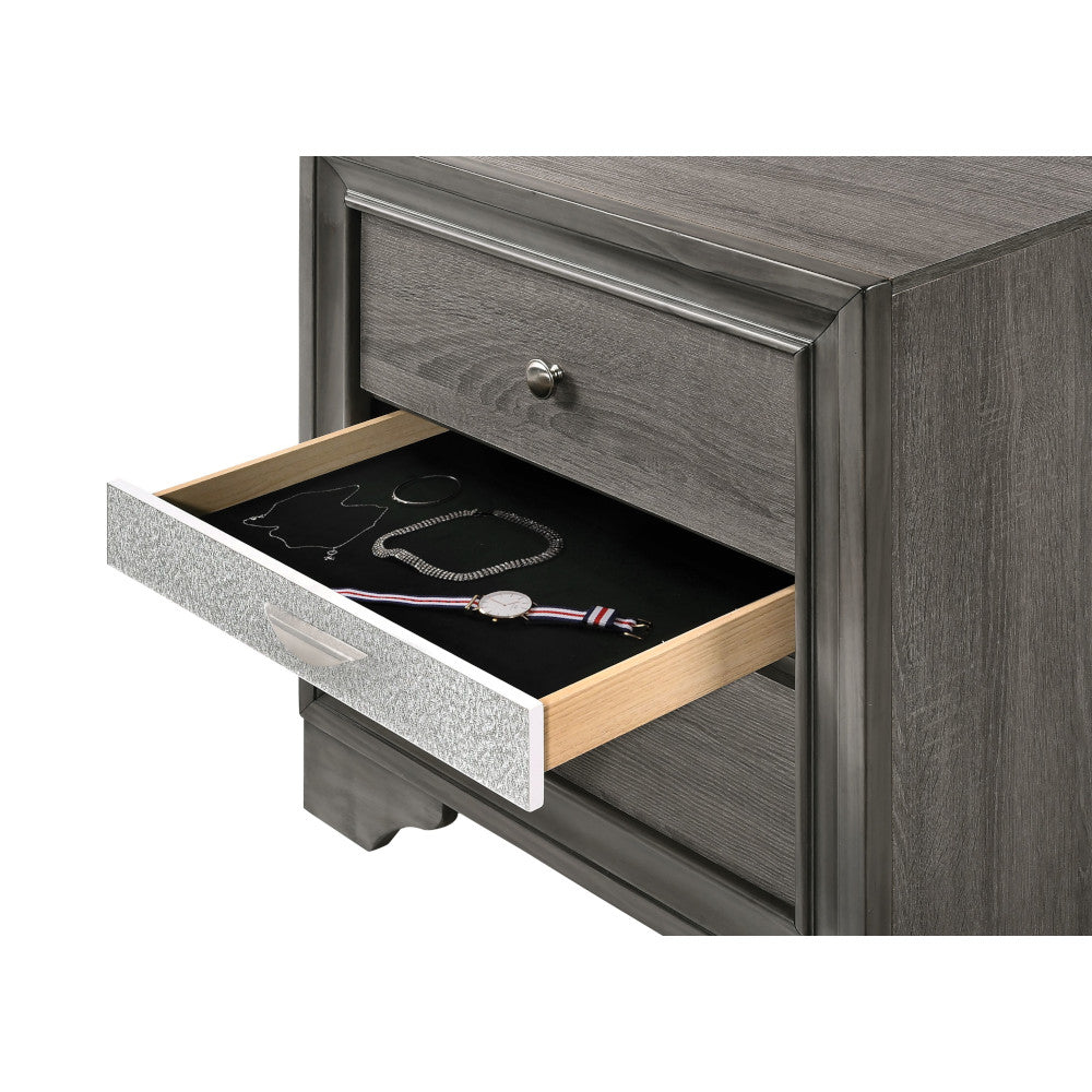 Naima Gray Finish Nightstand