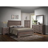 Lyndon Weathered Gray Grain Finish Eastern King Bed