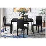 Tempe Black Marble-Top Dining Table