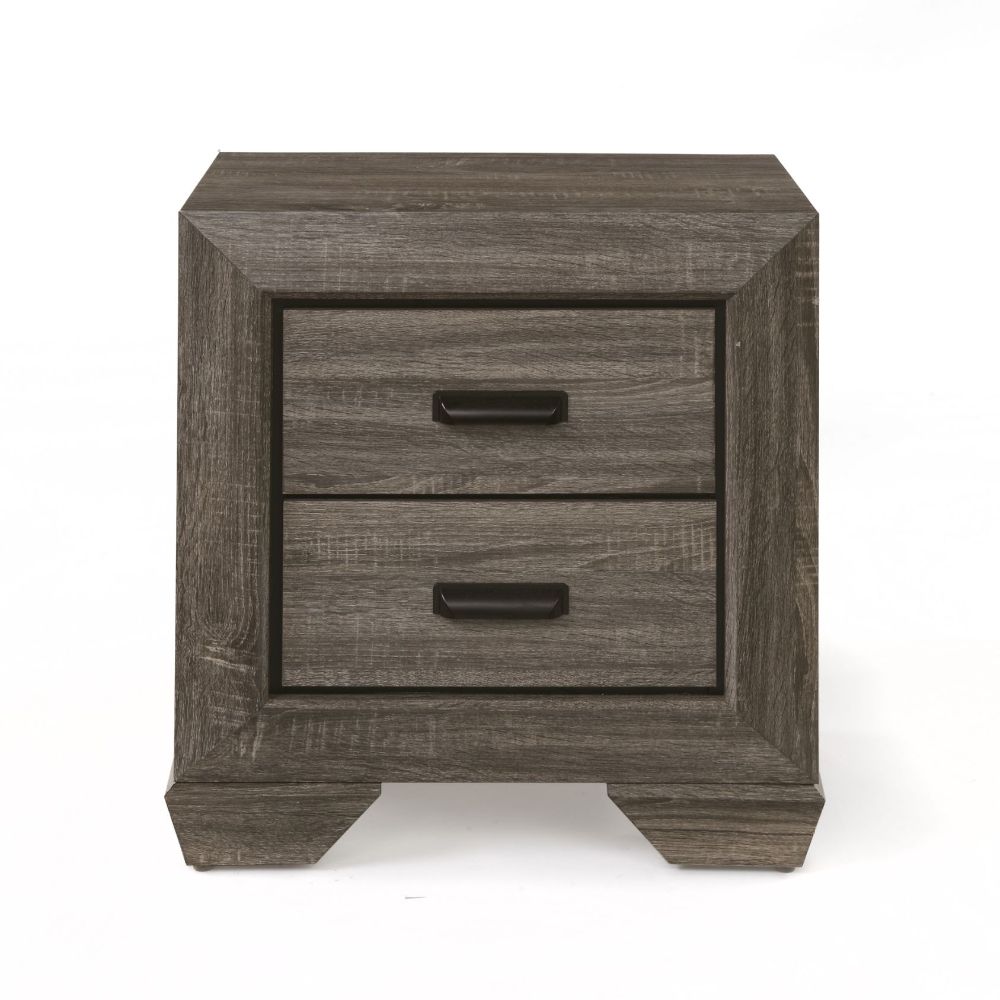 Lyndon Weathered Gray Grain Finish Nightstand