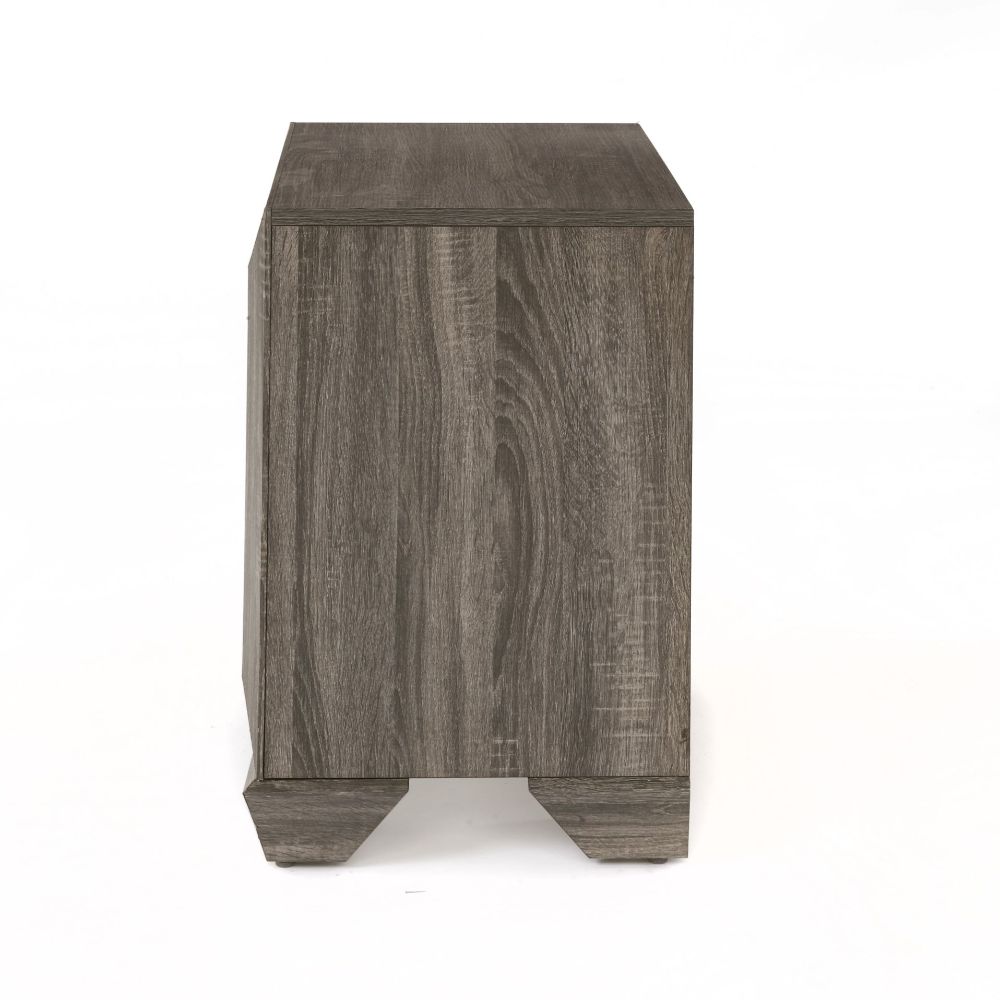Lyndon Weathered Gray Grain Finish Nightstand