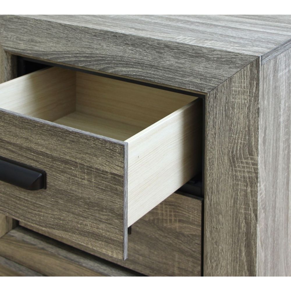 Lyndon Weathered Gray Grain Finish Nightstand