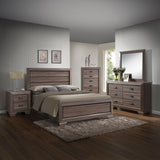 Lyndon Weathered Gray Grain Finish Mirror