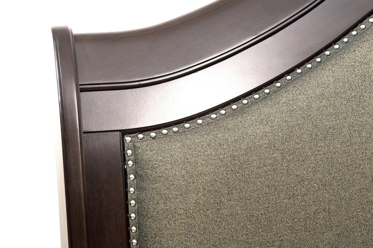 Marston Dark Cherry Queen Sleigh Platform Bed