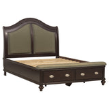 Marston Dark Cherry Eastern King Sleigh Platform Bed