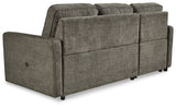 Kerle Charcoal 2-Piece Sectional With Pop Up Bed