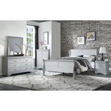 Louis Platinum Finish Philippe Queen Bed