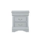 Louis Platinum Finish Philippe Nightstand