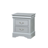 Louis Platinum Finish Philippe Nightstand