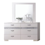 Naima White High Gloss Finish Ii Mirror
