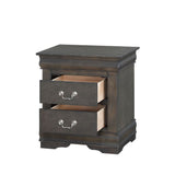 Louis Dark Gray Finish Philippe Nightstand
