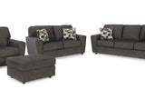 Cascilla Slate Sofa, Loveseat, Chair And Ottoman