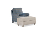 Traemore Linen Accent Chair And Ottoman