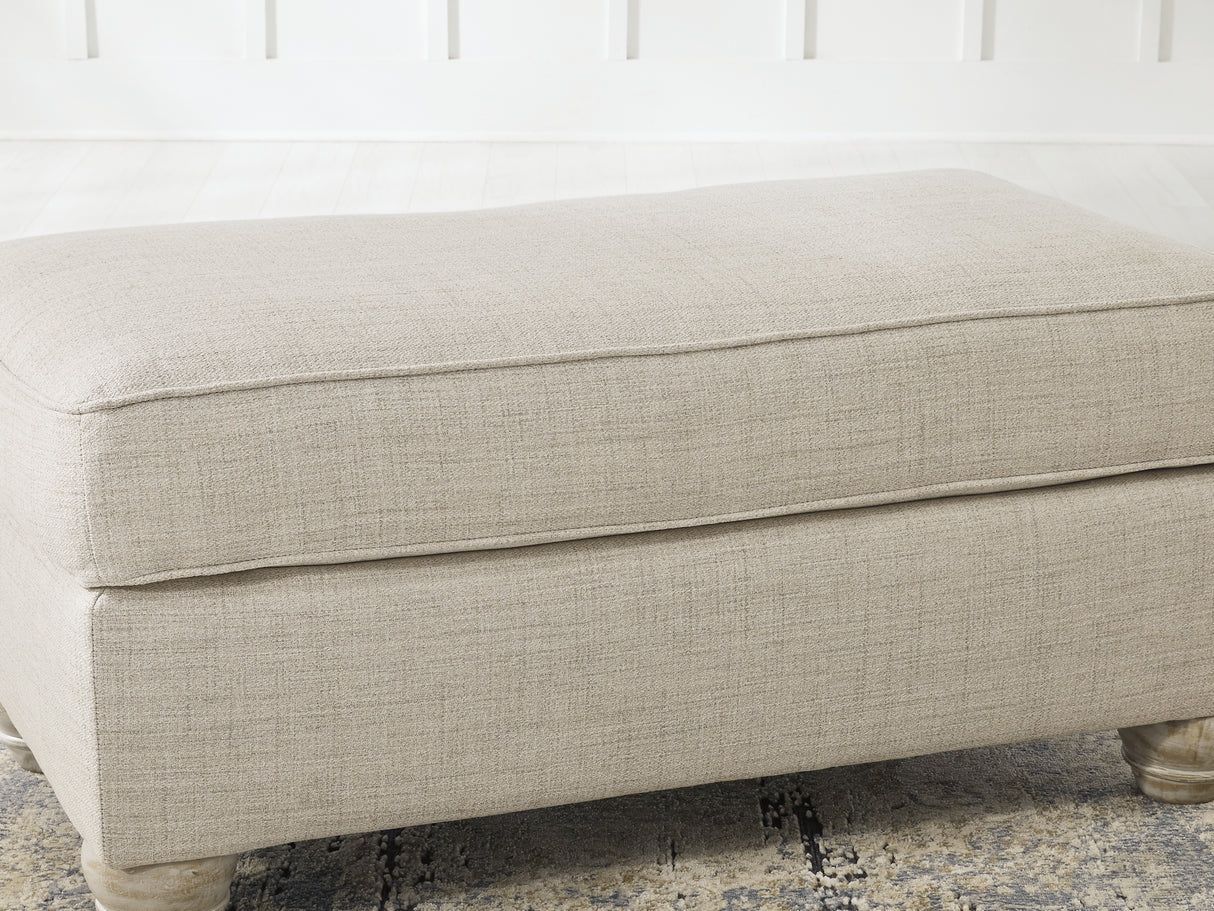 Traemore Linen Accent Chair And Ottoman