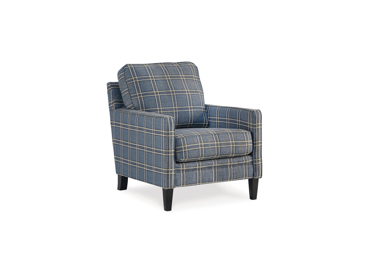 Traemore Linen Accent Chair And Ottoman