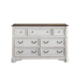 Florian Antique White & Oak Finish Dresser