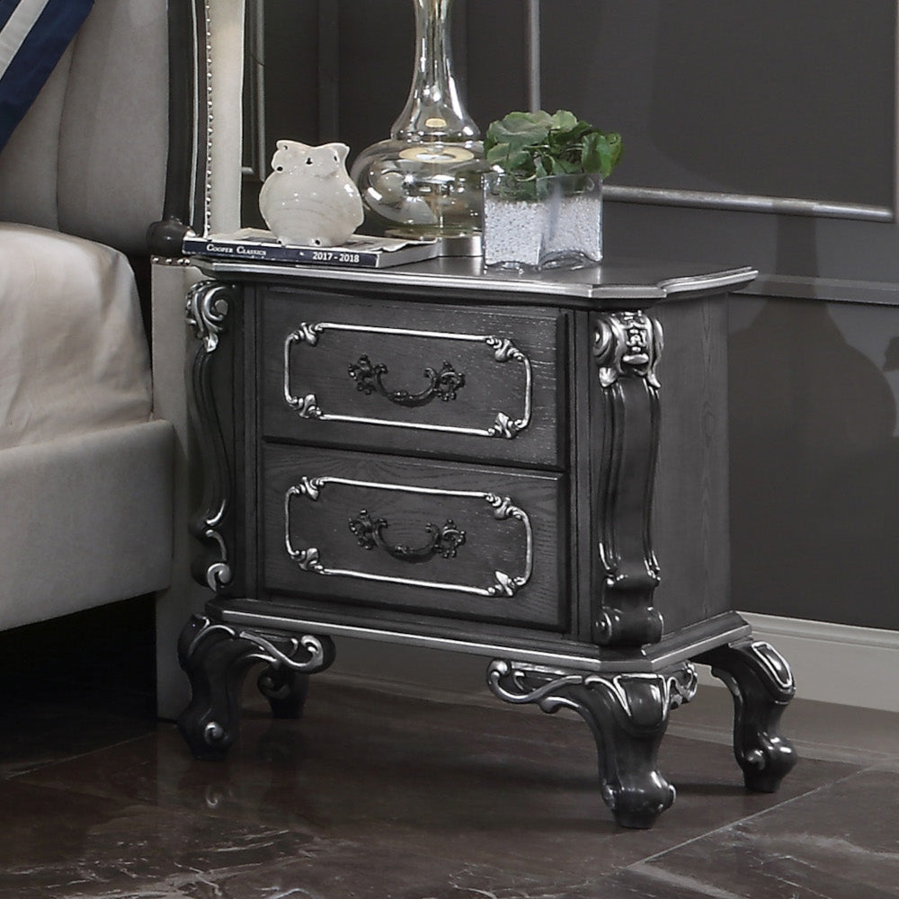 House Charcoal Finish Delphine Nightstand