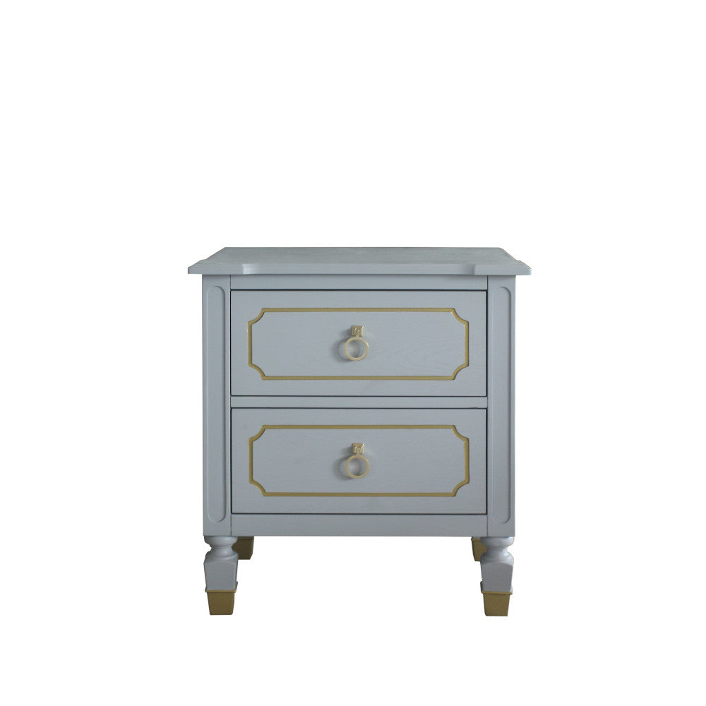 House Pearl Gray Finish Marchese Nightstand