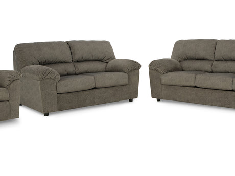 Norlou Flannel Sofa, Loveseat And Recliner