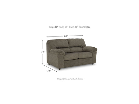 Norlou Flannel Sofa, Loveseat And Recliner
