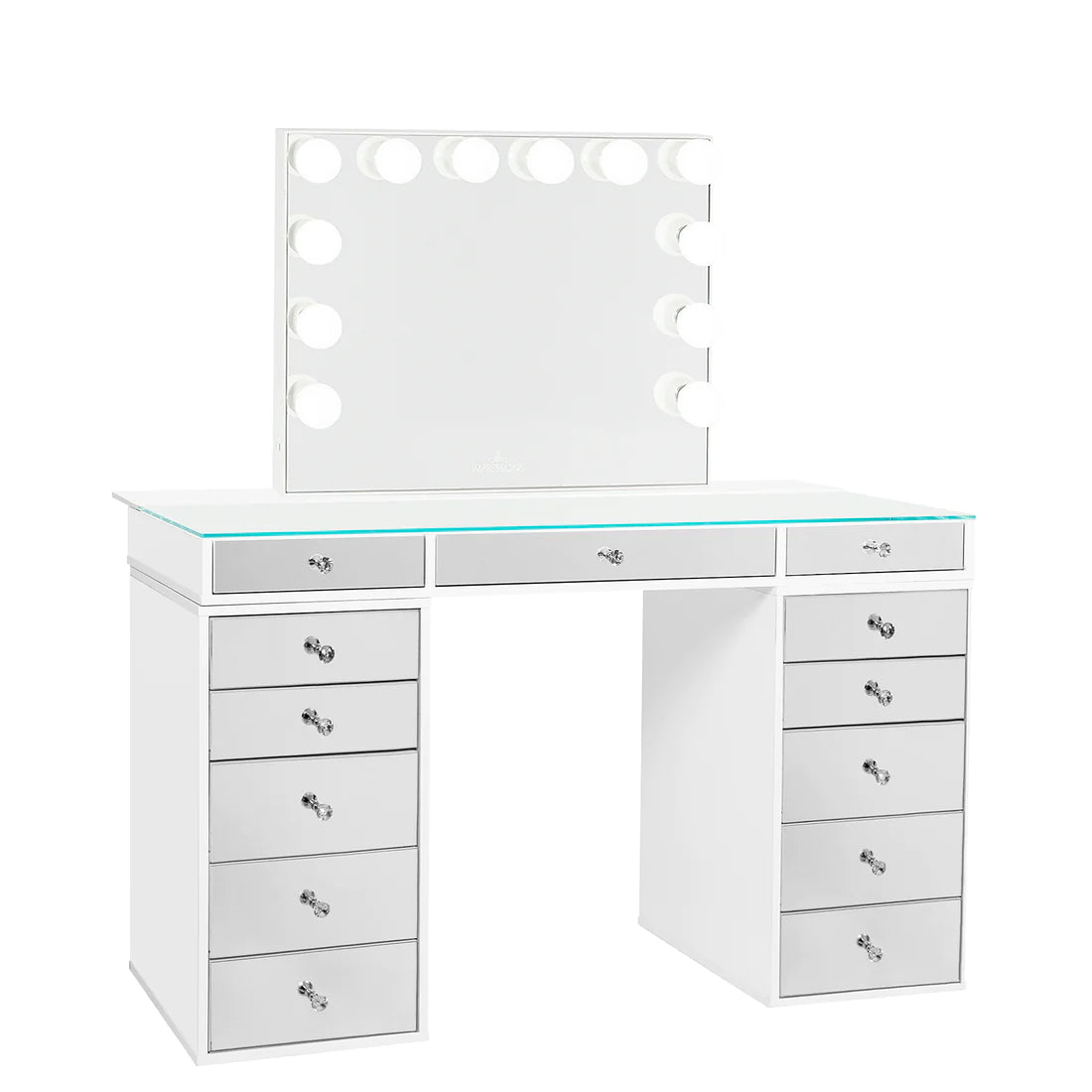SlayStation® Plus 2.0 Mirrored Tabletop + Vanity Mirror + 5 Drawer Units Bundle