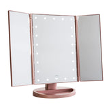 Touch Trifold Dimmable LED Makeup Mirror