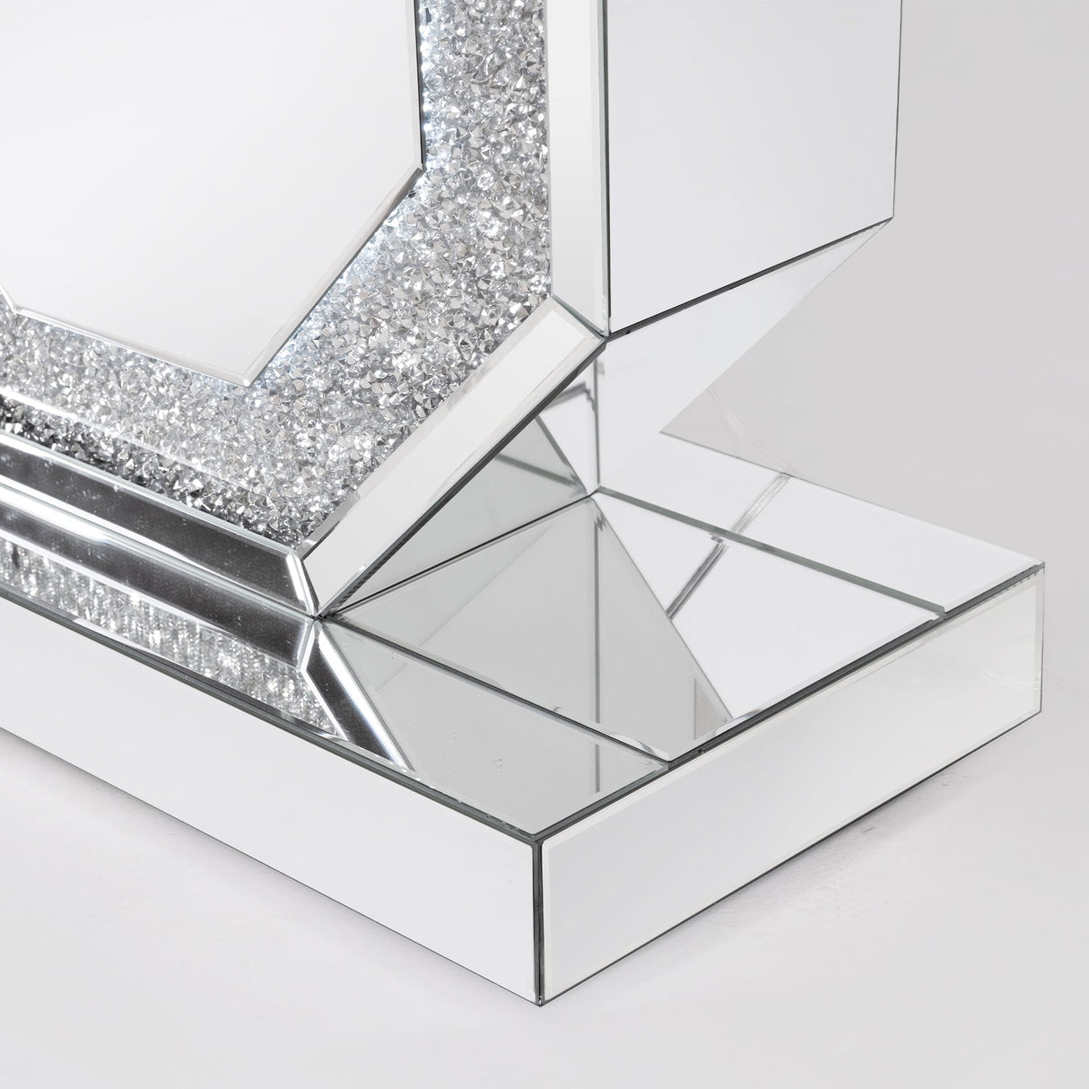 Crushed Diamonds LED Mirrored Console Table
