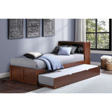 Rowe Dark Cherry Twin Bookcase Bed With Trundle