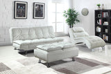 Dilleston Tufted Back Upholstered Sofa Bed White