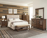 Devon Burnished Oak 4-Piece Full Bedroom Set