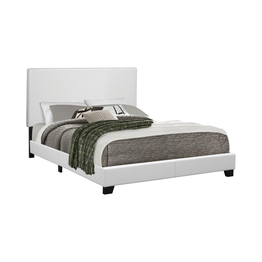 Mauve Queen Upholstered Bed White
