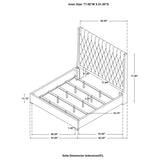 Camille Grey Upholstered Eastern King Panel Bed
