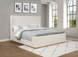 Nala Cream Upholstered Eastern King Sleigh Bed