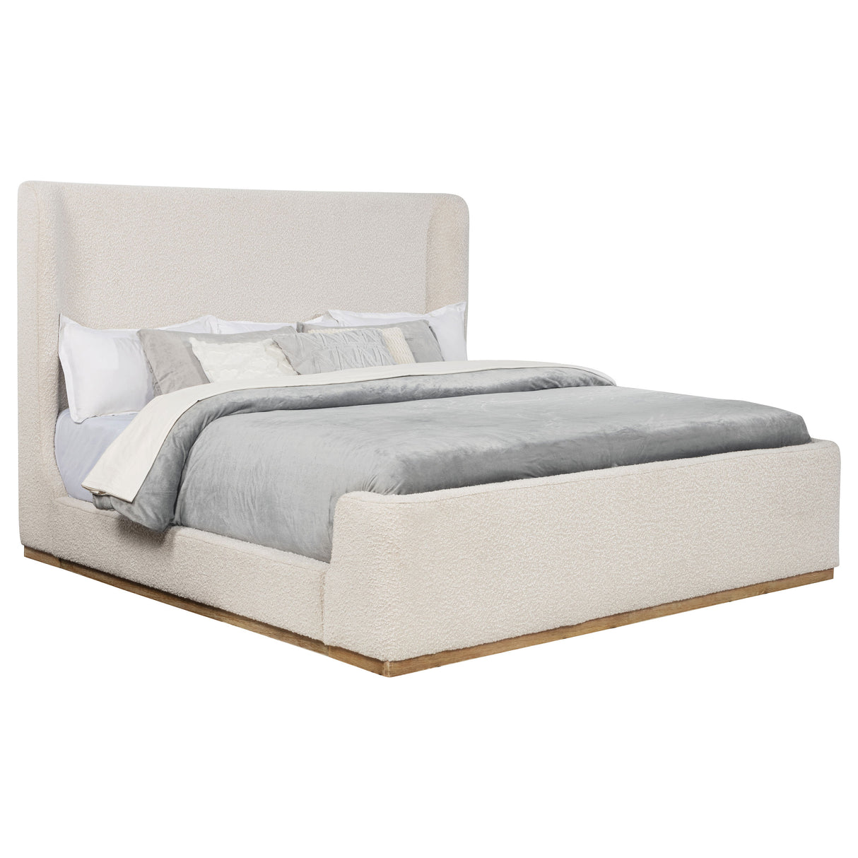 Nala Cream Upholstered Eastern King Sleigh Bed