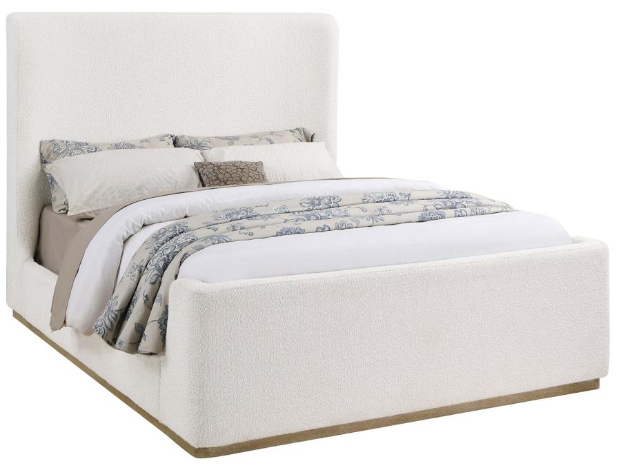 Nala Cream Upholstered Eastern King Sleigh Bed