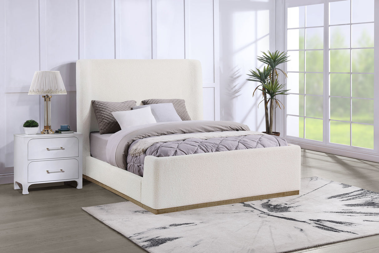 Nala Cream Upholstered Queen Sleigh Bed