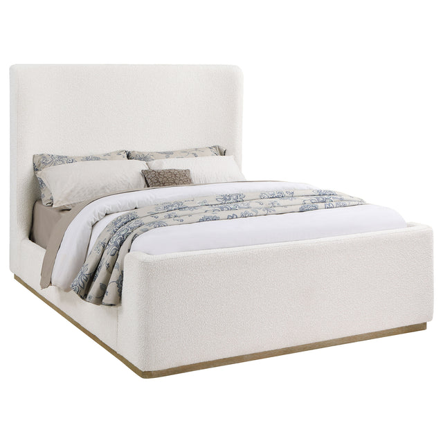 Nala Cream Upholstered Queen Sleigh Bed