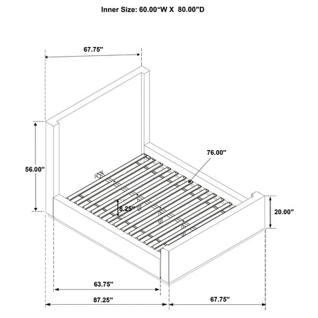 Nala Cream Upholstered Queen Sleigh Bed