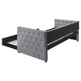 Mockern Grey Upholstered Twin Daybed With Trundle
