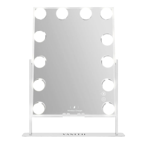Hathaway Hollywood Slim Vanity Mirror with Wireless Charging & 12 Dimmable LED Bulbs