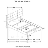 Mapes Upholstered Tufted Full Bed Charcoal