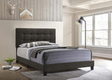 Mapes Tufted Upholstered Eastern King Bed Charcoal