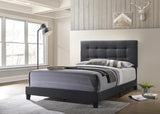 Mapes Tufted Upholstered Eastern King Bed Charcoal