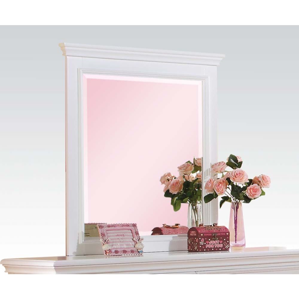 Lacey White Finish Mirror