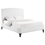 Mosby Snow Upholstered Eastern King Wingback Bed